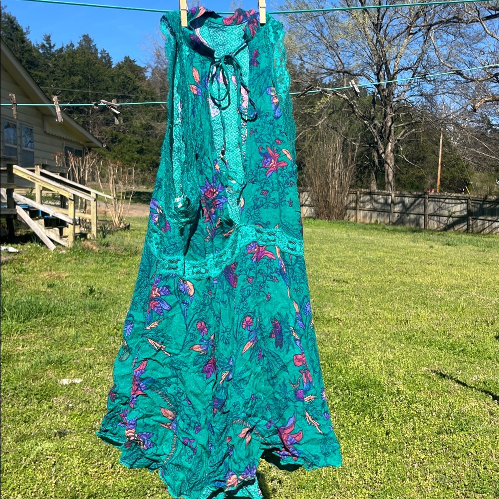 Intimately by Free People She Moves Floral Chemise Oversized Highneck Mini Dress - Picture 6 of 9